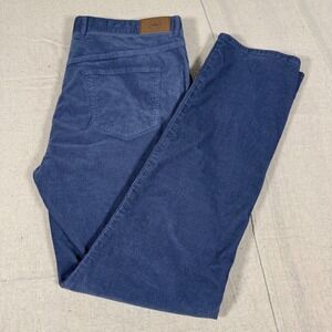 Peter Millar Corduroy Pants Mens 38x33 Blue MF20B29 5-Pocket Straight Leg